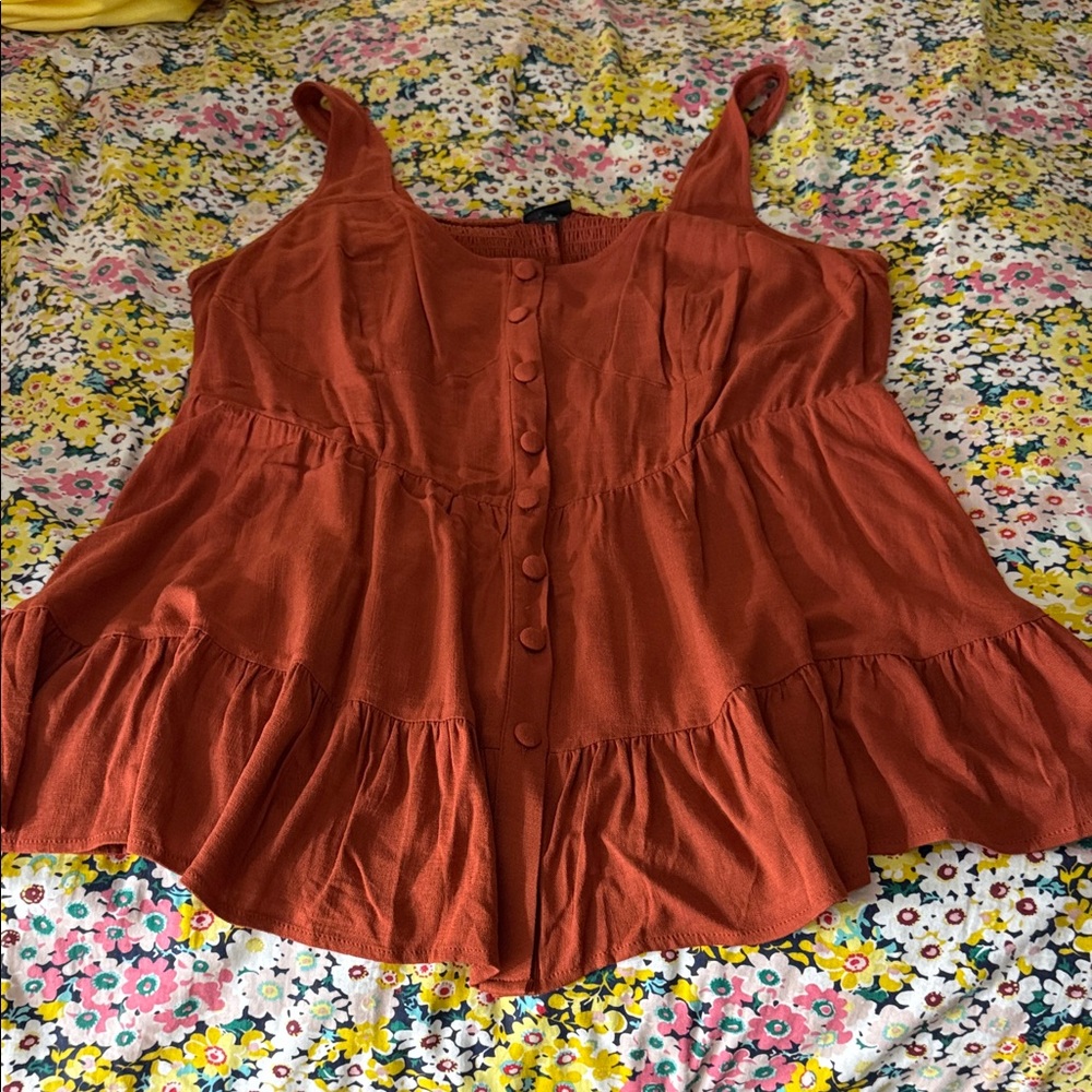 Torrid Terracotta Sleeveless Blouse